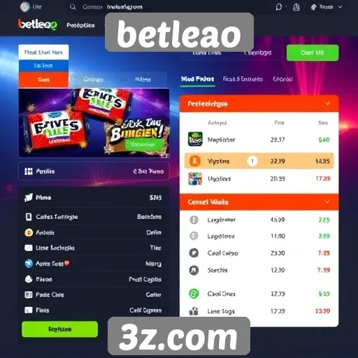 Análise da interface do usuário no site Betleao